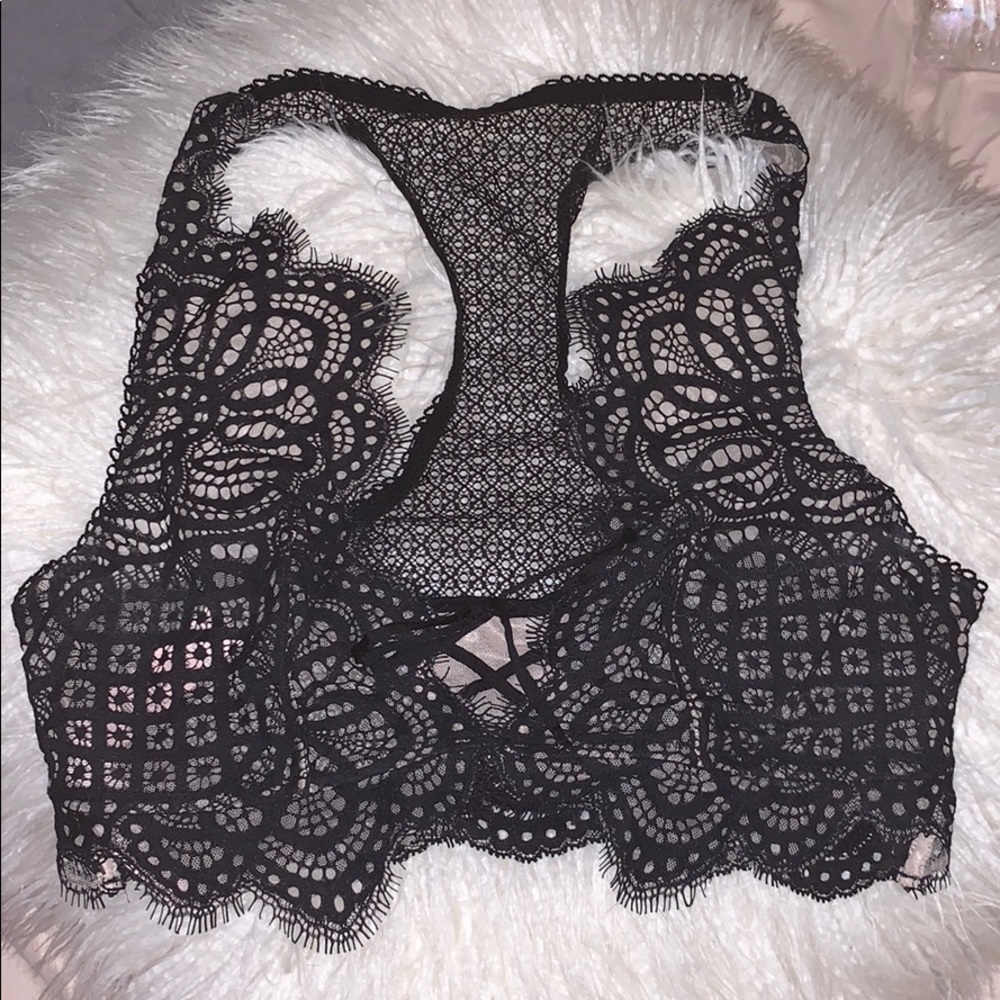 Black lace bralette